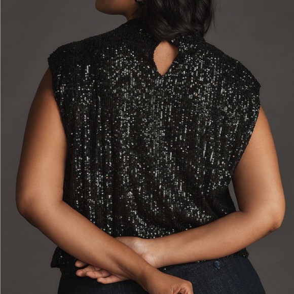 Nwt sequin mock neck shell tank anthro - Picture 4 of 9